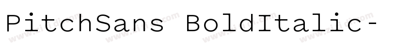 PitchSans BoldItalic字体转换